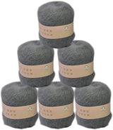 6 Balls Angora Mohair Wool Yarn for Knitting