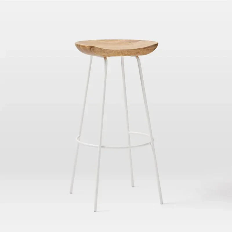 High Wood Stool Modern Minimalist High Chair Solid