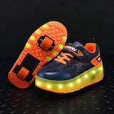 Kid Sneakers Spider Cartoon Mesh Usb Charge Luminous