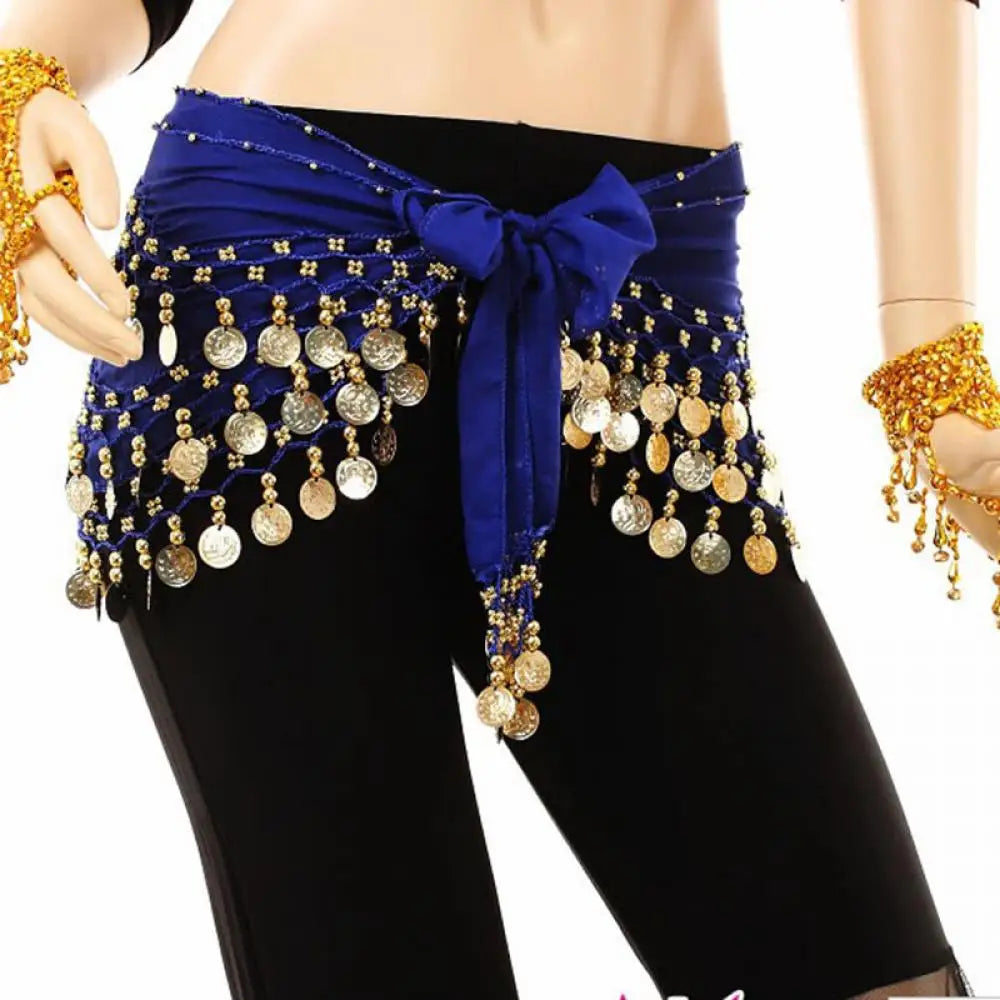 1Pc Belly Dance Waist Chain – 5-Layer Gold Coin Hip Scarf