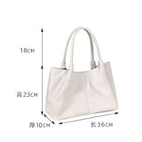 Simple White Shoulder Bag 2023 Women's PU Leather
