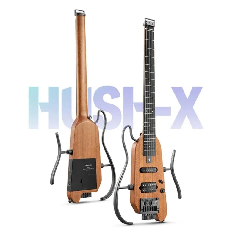 Headless Electric Guitar Professional Silent Travel Mahogany 2