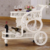 European Homestay Storage Cart Restaurant Household Double-decker Trolley