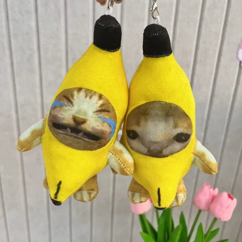 2023 Crying Banana Cat Plush Pendant Cute Banana