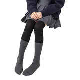35-42cm Kids Girls Splicing Stockings Winter Warm High