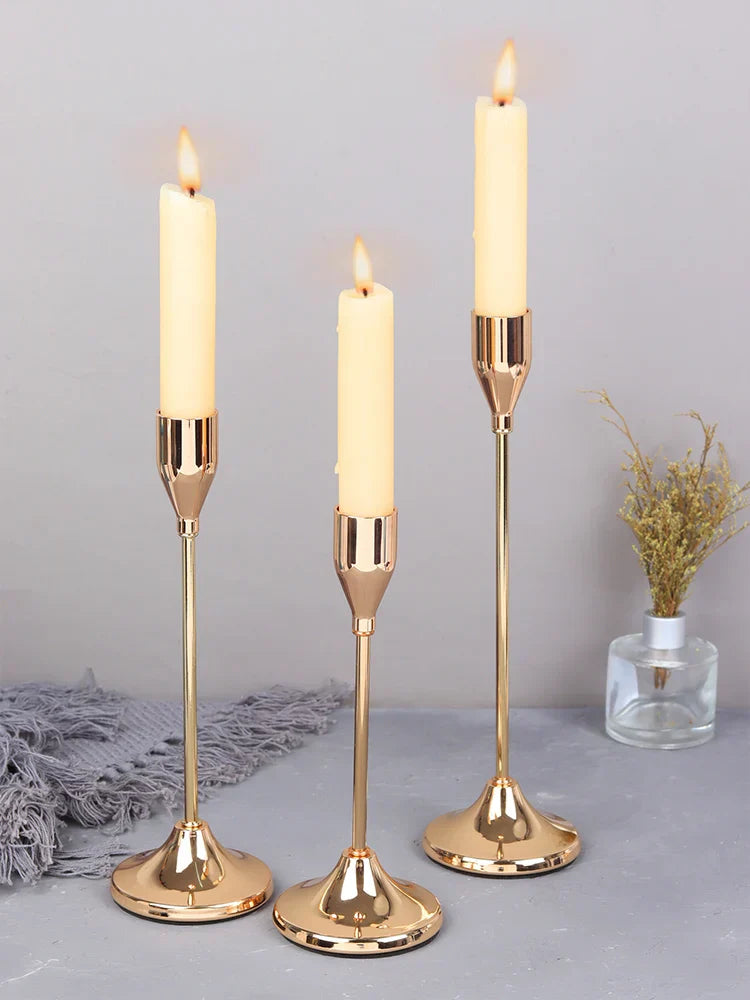 3Pcs/Set European style Metal Candle Holders Candlestick Fashion