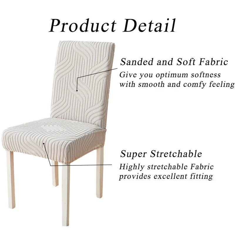 Jacquard Fabric Chair Cover Universal Size Chair Covers