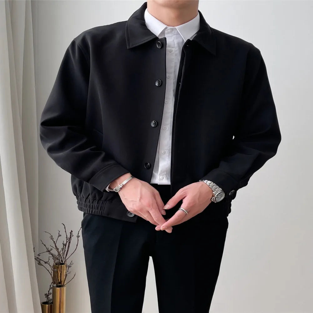 Spring and Autumn new men's casual lapel jacket