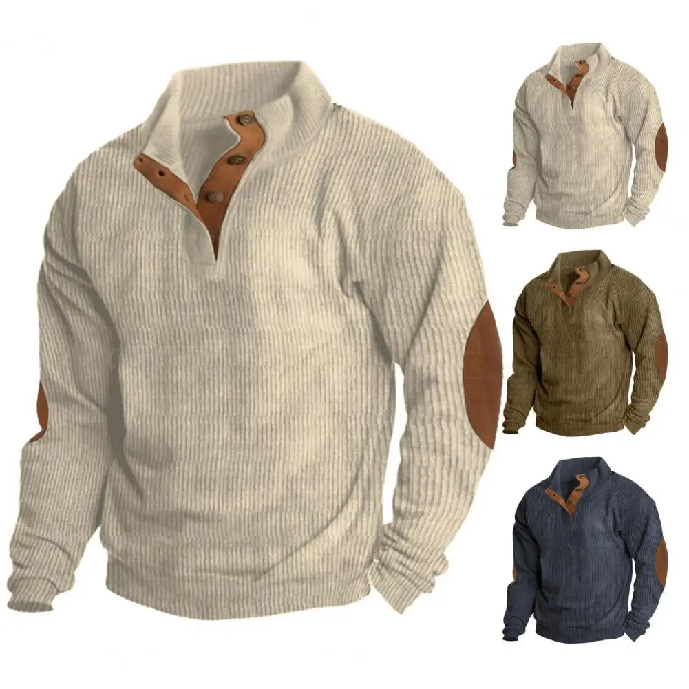 Vintage Cowboy Printed Men Hoodie Flap neck Hoodies