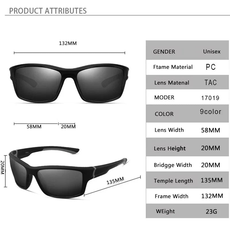 UV400 Eyewear Trendy Polarized Eyeglasses Outdoor Sports Driving