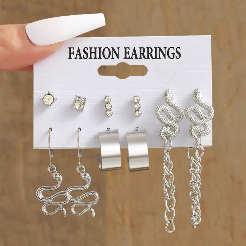 17KM Cartoon Frog Duck Earrings Set Animal Butterfly