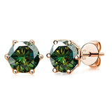 GRA 0.5ct-1ct D Color Certified Moissanite Stud Earrings