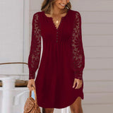 XXL 3XL Plus Size Lace Lady Long Sleeved