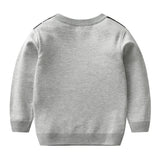 Autumn and winter boy warm sweater plaid lattice