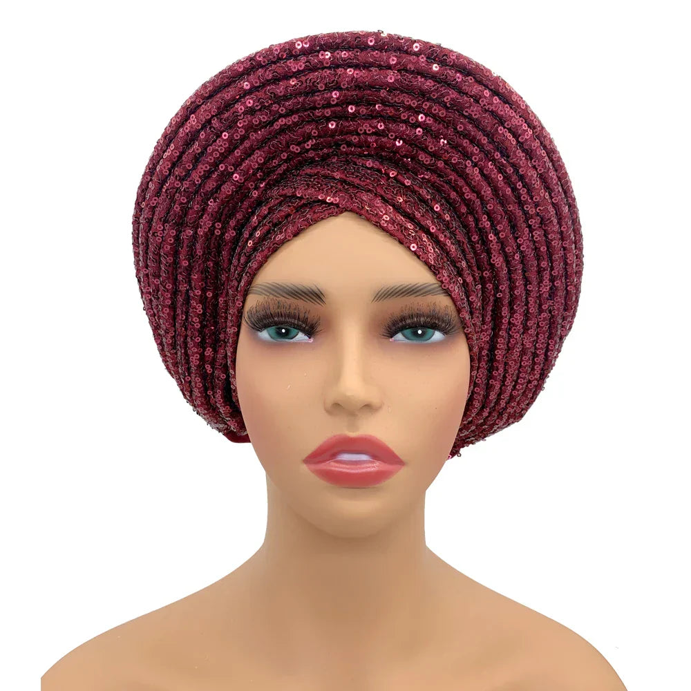 NEW Sequins Turban Cap for Women Ready to