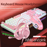 Gaming Keyboard Mouse Headphone Set Wired Backlight Game