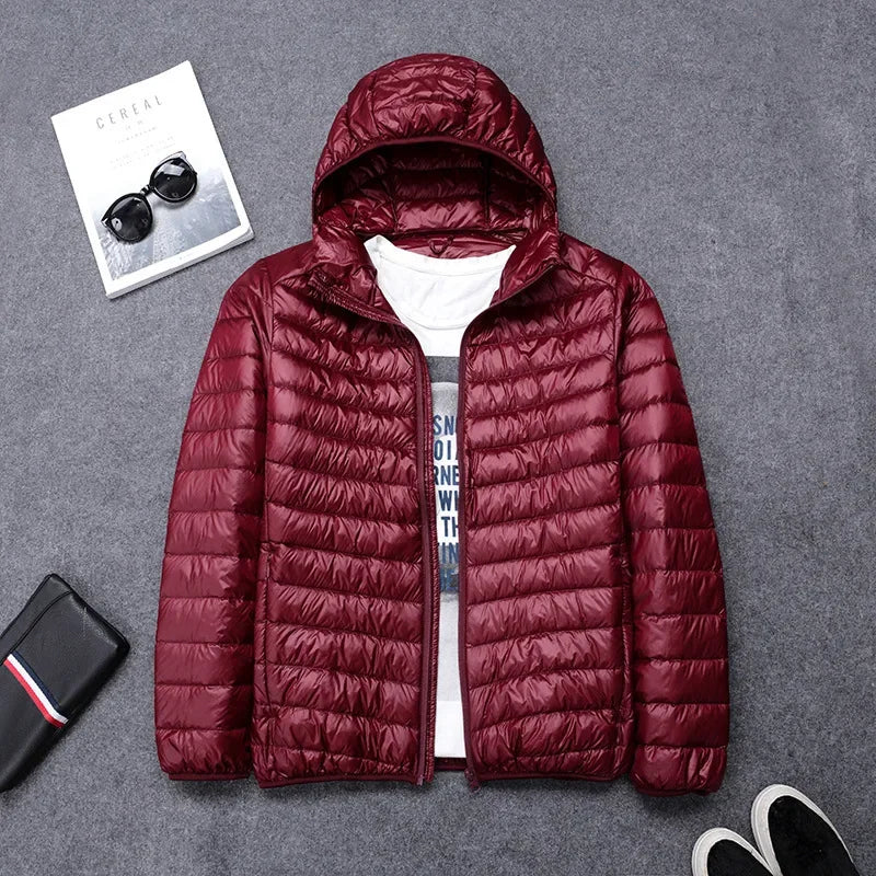 2024 new upscale men's white duck down jacket