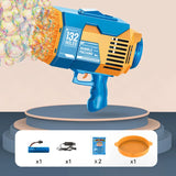Bubble Gun Kids Toys Rocket 69 Holes Soap