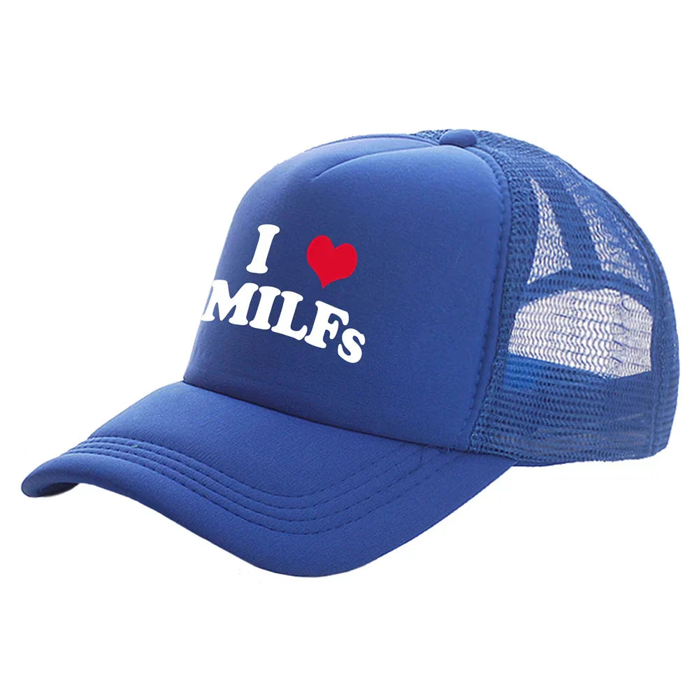 I Love MILFS Trucker Caps Men Funny Humor