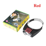 Head-Mounted Magnifier LED Illumination 1.5X 3X 8.5X 10X