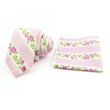 Men Linen Plant Ainmal Ties Set Pocket Handkerchief