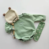 Spring Autumn Newborn Infant rompers one-piece Letter embroidery