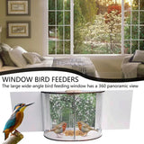 New Indoor Window Bird Feeder 180 degree Panoramic