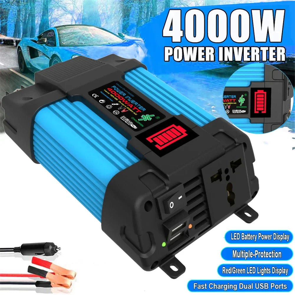 Car Power Inverter Battery Capacity Display Car Inverter
