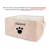 Basket Toys Dog Paw Personalized Pet Toy Storage