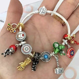 Cute Enamel Disney Princess Dress Charms Bracelet Women