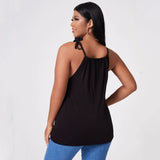 Plus Size Sexy Hater Neck Summer Casual Top