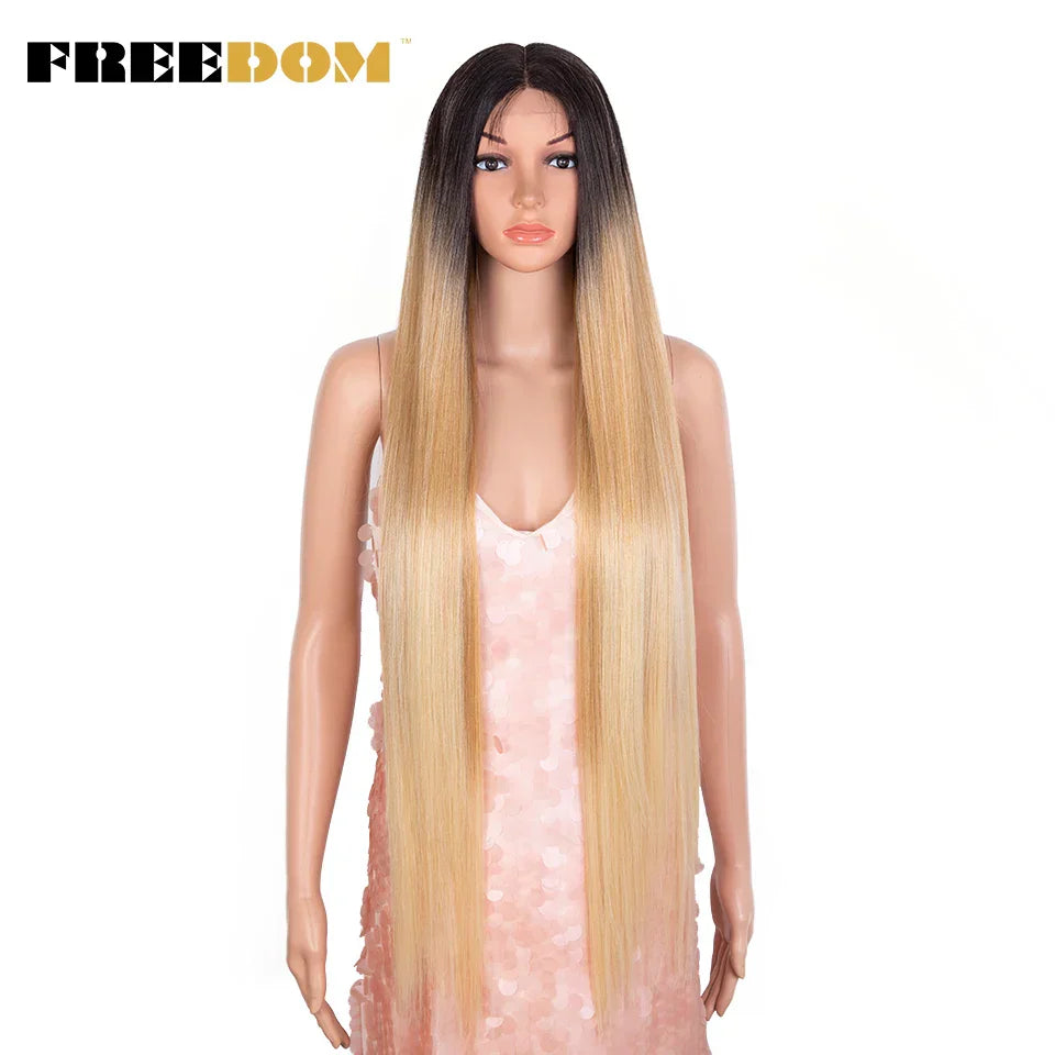 FREEDOM Synthetic Lace Front Wigs For Women Super