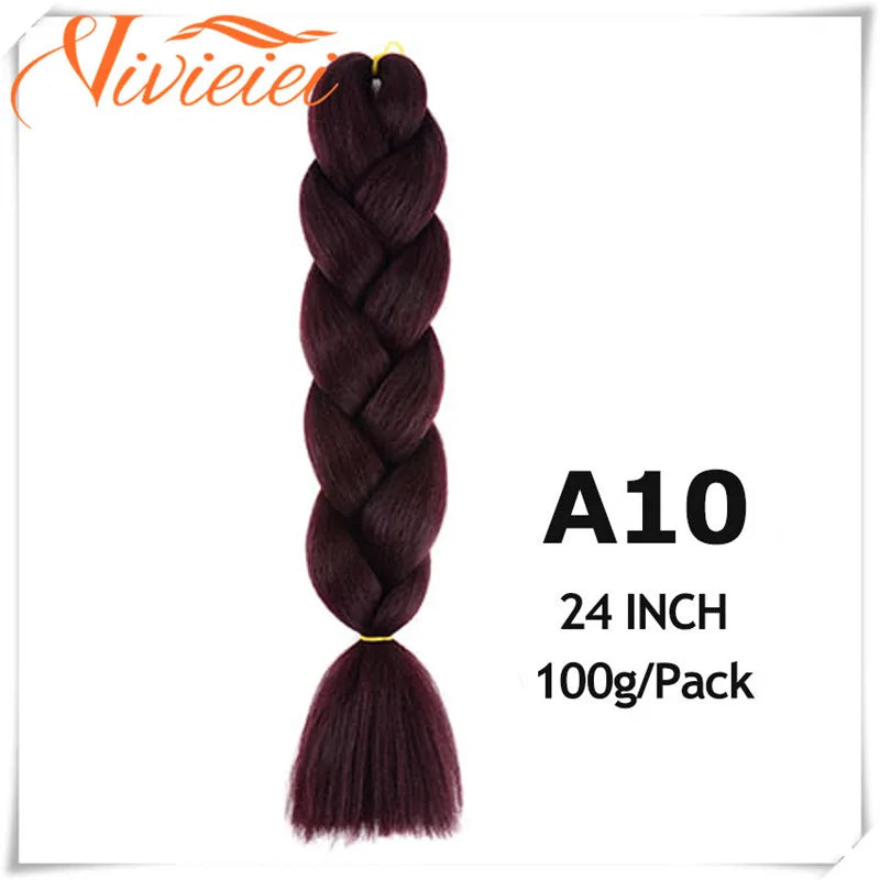 6 Pcs 24" Jumbo Synthetic Braids Hair Extensions