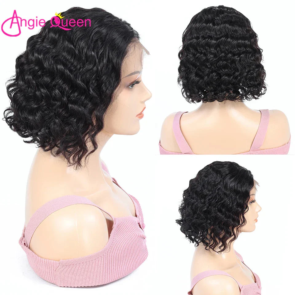 Brazilian Deep Wave Bob Wig 13x4 Lace Frontal