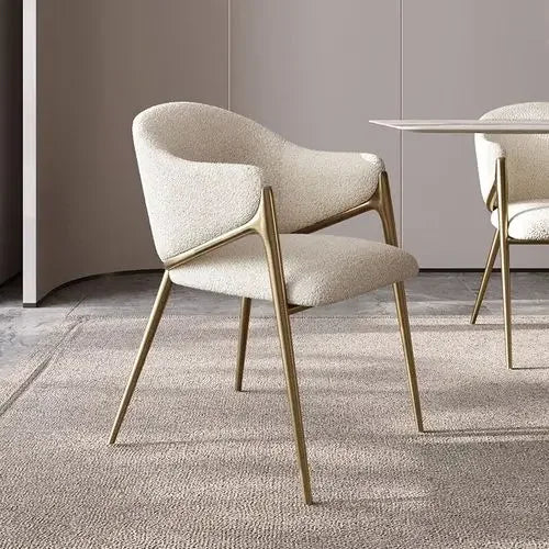 Minimalist Comfortable Nordic Dining Chair Metal White Party