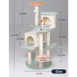 HYABi 53 Inch Flower Cat Tree Cat Apartment
