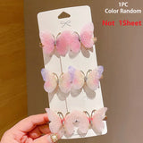 1pc Random Colorful Butterfly Hairpins Girl Hair Clips