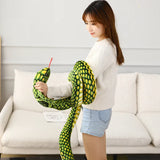 80/170/240cm Simulated Colorful Cobra Plush Toy Stuffed Animals