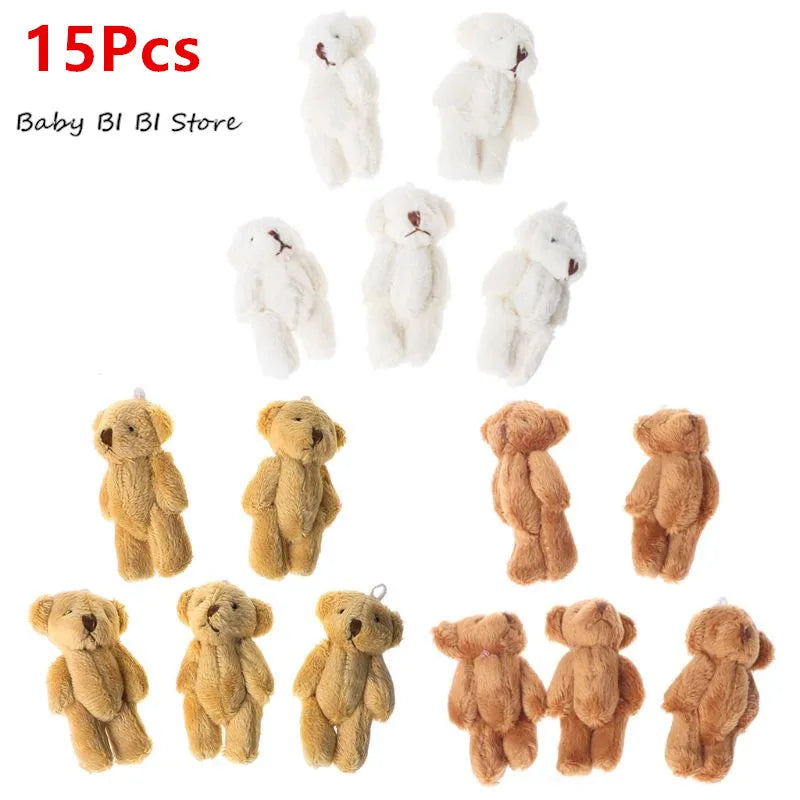 15Pcs/10/5Pcs Kawaii Small Bears Plush Soft Toys Pearl