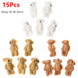 15Pcs/10/5Pcs Kawaii Small Bears Plush Soft Toys Pearl