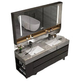 L Light Luxury Bathroom Stone Plate Integrated Bathroom