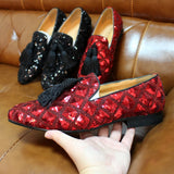 Mens Tassel Loafers Sequin Casual Shoes British Style