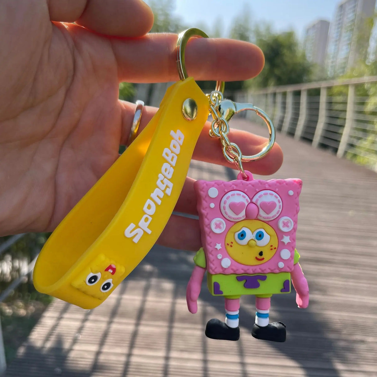 SpongeBob SquarePants Anime Figures Keychain Sandy Patrick Star