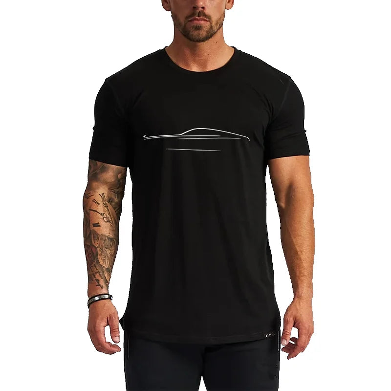 2024 New Men's Casual Top Short sleeved T-shirt