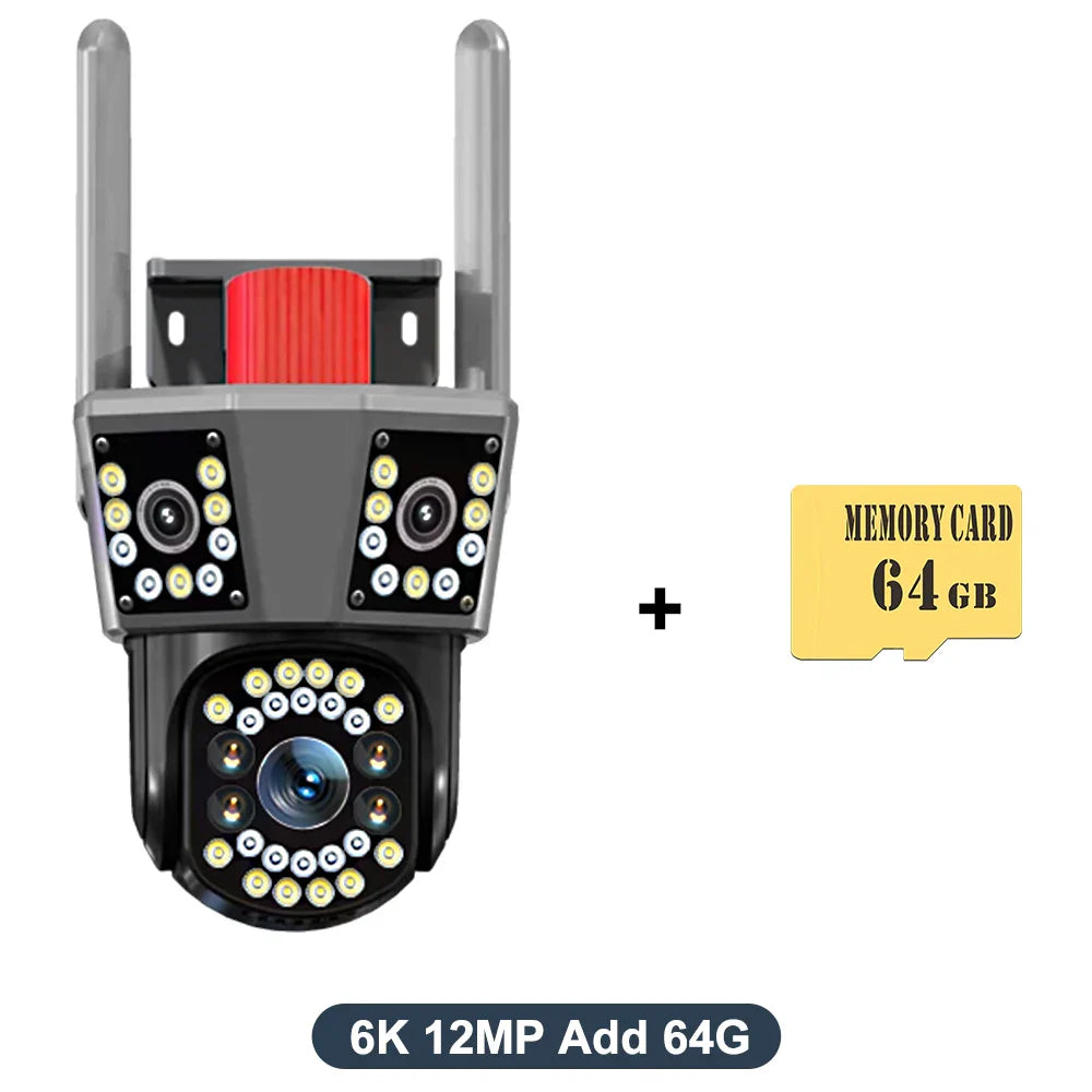 6K 12MP WIFI IP Outdoor Camera 8X Zoom