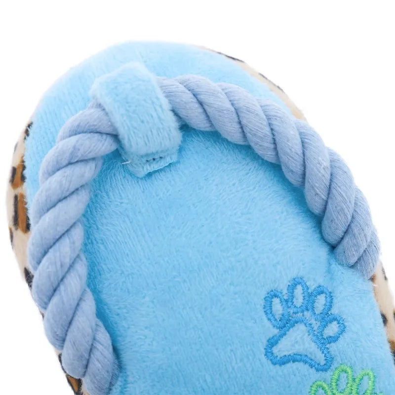 Dog Plush Sound Cotton String Slippers Pet Relieving