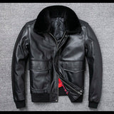 Plus Size Bust 140cm Bomber Men Genuine Leather