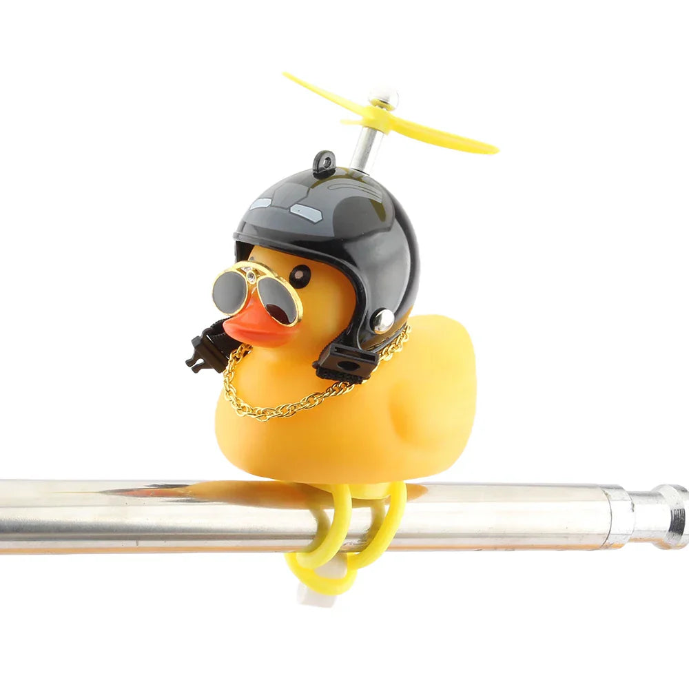 Motorcycle Accessories Cute Duck with Propeller Helmet Broken