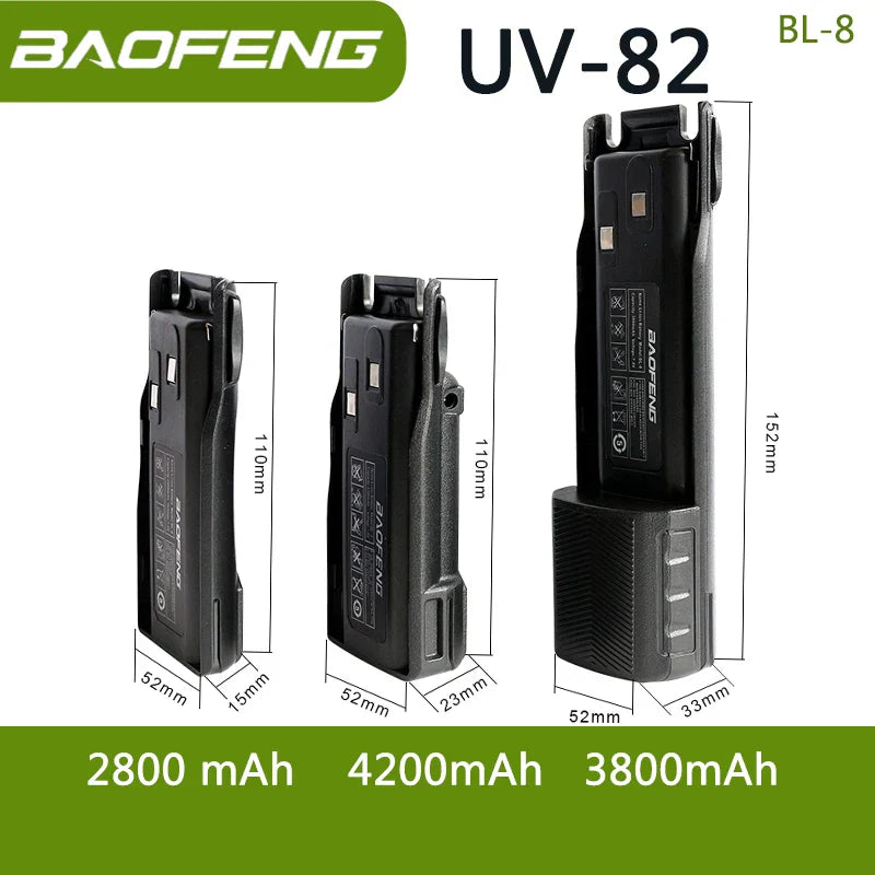 Baofeng UV 82 BL-8 Battery Walkie Talkie Ham