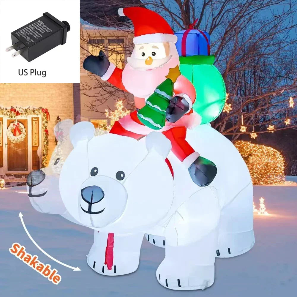 Christmas Inflatable Decoration Toy Built-in LED Lights Inflatable